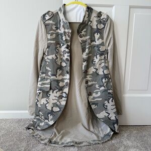 Suzy D Made In Italy Long Camo Military Jacket